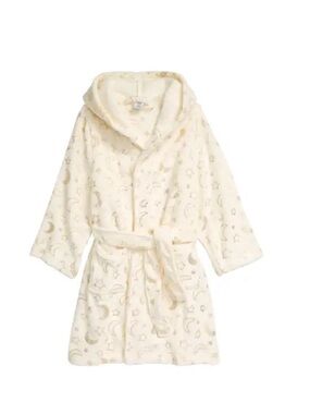 Hooded Bathrobe - shimmery Stars & Moons